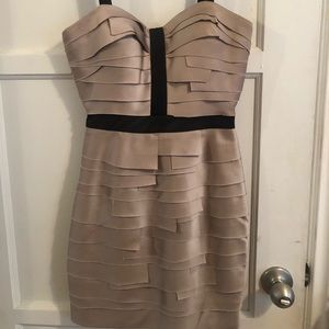 Bebe cream cocktail formal attire dress like new